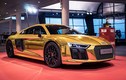 "Choáng" với siêu xe Audi R8 V10 Plus bọc vàng nguyên chất